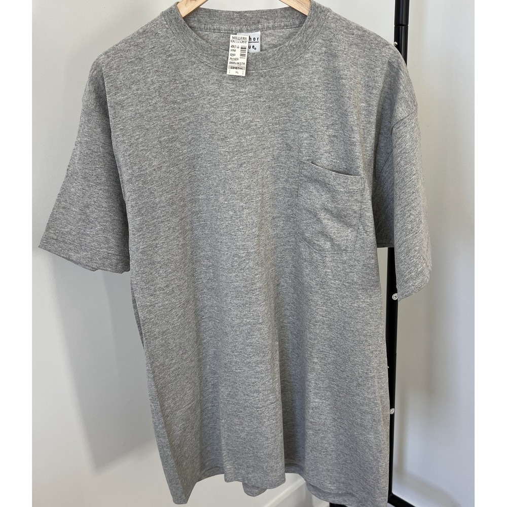 RARE‎ Vintage Millers Outpost Anchor Gray Short Sleeve Basic Tee Shirt Sz XL NWT